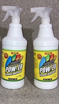 2 Pack LA's Totally Awesome Power Cleaner Degreaser Spot Remover Spray 40 Oz Ea.