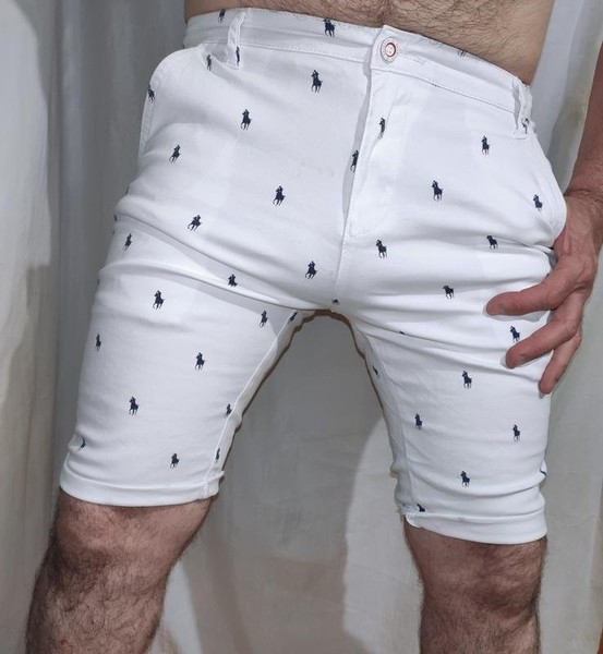 Men Polo Jeans Shorts White 33 / L / 48