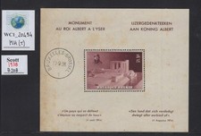 WC1_20494. BELGIUM.1938 KING ALBERT MEMORIAL souv. sheet. Sc.B208. MH (T)