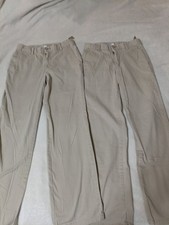 Boy's Izod Classic Khaki Straight-Leg Pants Size 14- Beige,Navy 3 PAIR 