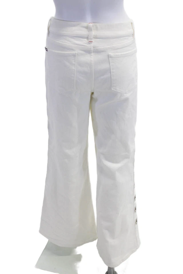 Alice + Olivia Womens High Rise White Pants Size 31 - Image 3 of 4