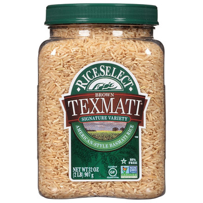 Texmati Brown Rice, Whole-Grain Basmati Rice, Premium Gluten-Free Rice, Non-Gmo,