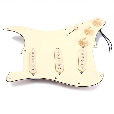 SSS Prewired Loaded Pickguard Single Coil Pickup Switch Knob System for Strat ST