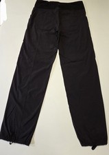 prAna Women  s Jogger Pants Large L Black Pull On Hiking Travel Elastic Waist