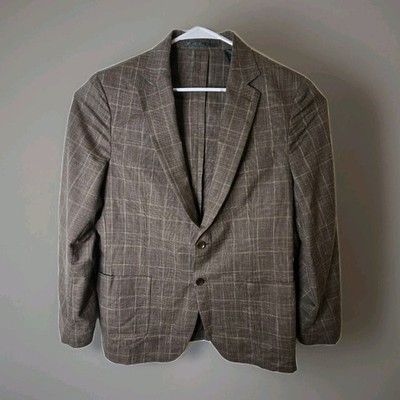 Charles Tyrwhitt Vitale Barberis Canonico Blazer Mens 44R Wool Silk Linen 