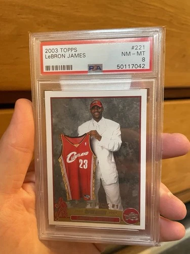 LeBron James 2003-04 Topps Rookie Card #221 PSA 8 Rc Lakers Cavs