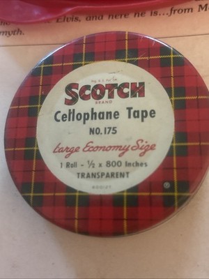 vintage scotch tape tin No 175 With Extra Goodies inside .  No Tape
