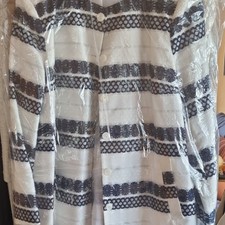BEXLEYS Damen Jacke Basic Gr. 46 Weiß/Blau g...