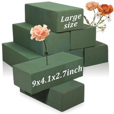 6 PCS Large Green Floral Flower Foam Blocks Wet Dry Styrofoam 9x4.1x2.6 Inch