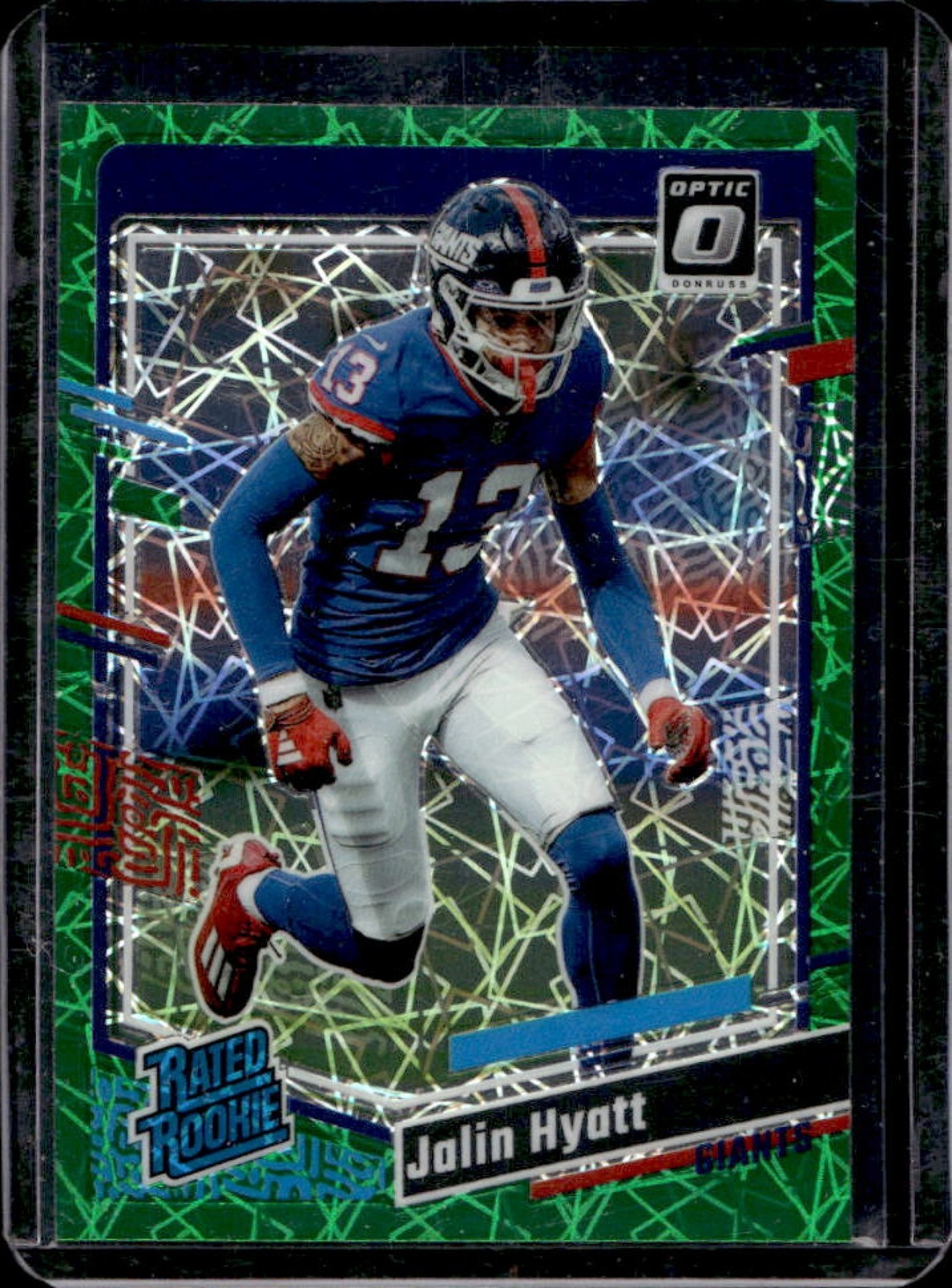 2023 Donruss Optic Jalin Hyatt Green Velocity Prizm Rated Rookie #279 Giants