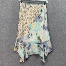 Vtg Y2K Skirt Small Floral Sheer Overlay Fairy Cottagecore Dainty Feminine