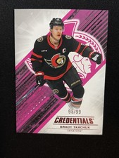 24-25 UD Credentials Hockey Pink Parallel 32 Brady Tkachuk /99