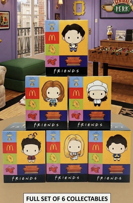 McDonalds Friends Happy Meal Spielzeug komplettes Set mit 6 Sammlerstücken (verpackt)