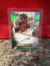 Stiven Martinez 2025 Bowman's Best Prospect On-Card Auto Green Refractor /99 SP!
