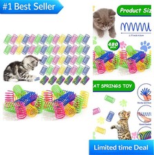 Pet Spring Toys 480 Pack Plastic Spiral Springs Cat Toys Interactive Play for