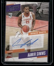 Aamir Simms 2021 Panini Chronicles Draft Picks Bonus Shots Signatures #PBAMS