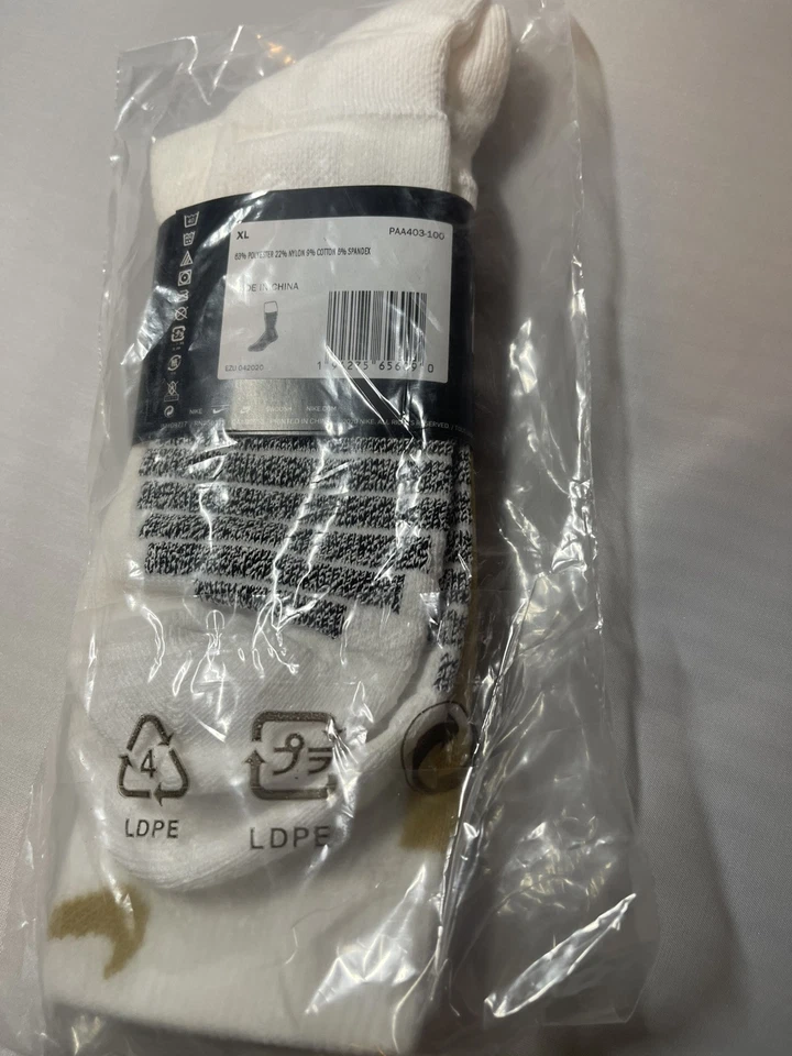 NBA Nike Authentic White X Large Knee High Socks Knee PAA403-100 S143 - Image 3 of 4