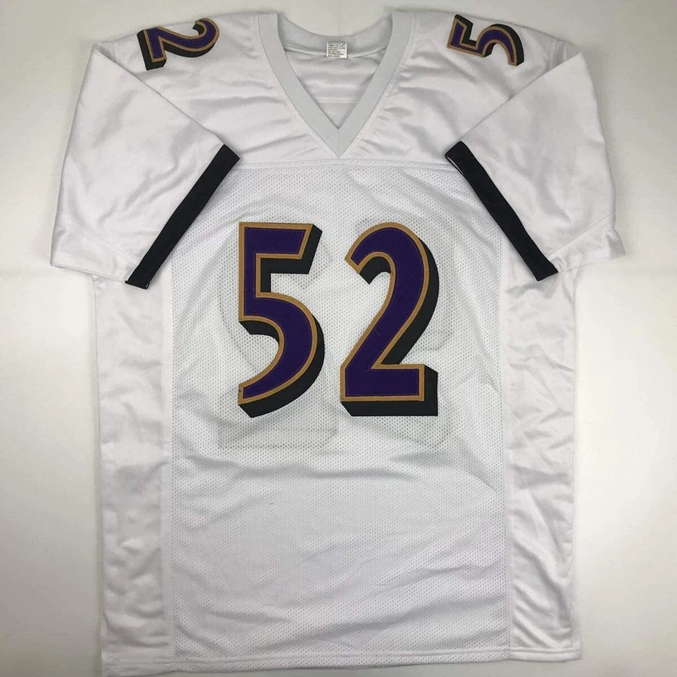 Autographed/Signed RAY LEWIS Baltimore White Football Jersey JSA COA Auto - Image 4 of 4