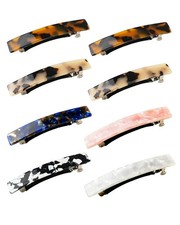 8PCS Hair Barrettes for Women Tortoise Shell No Slip Hair Clips 3 Inch Set