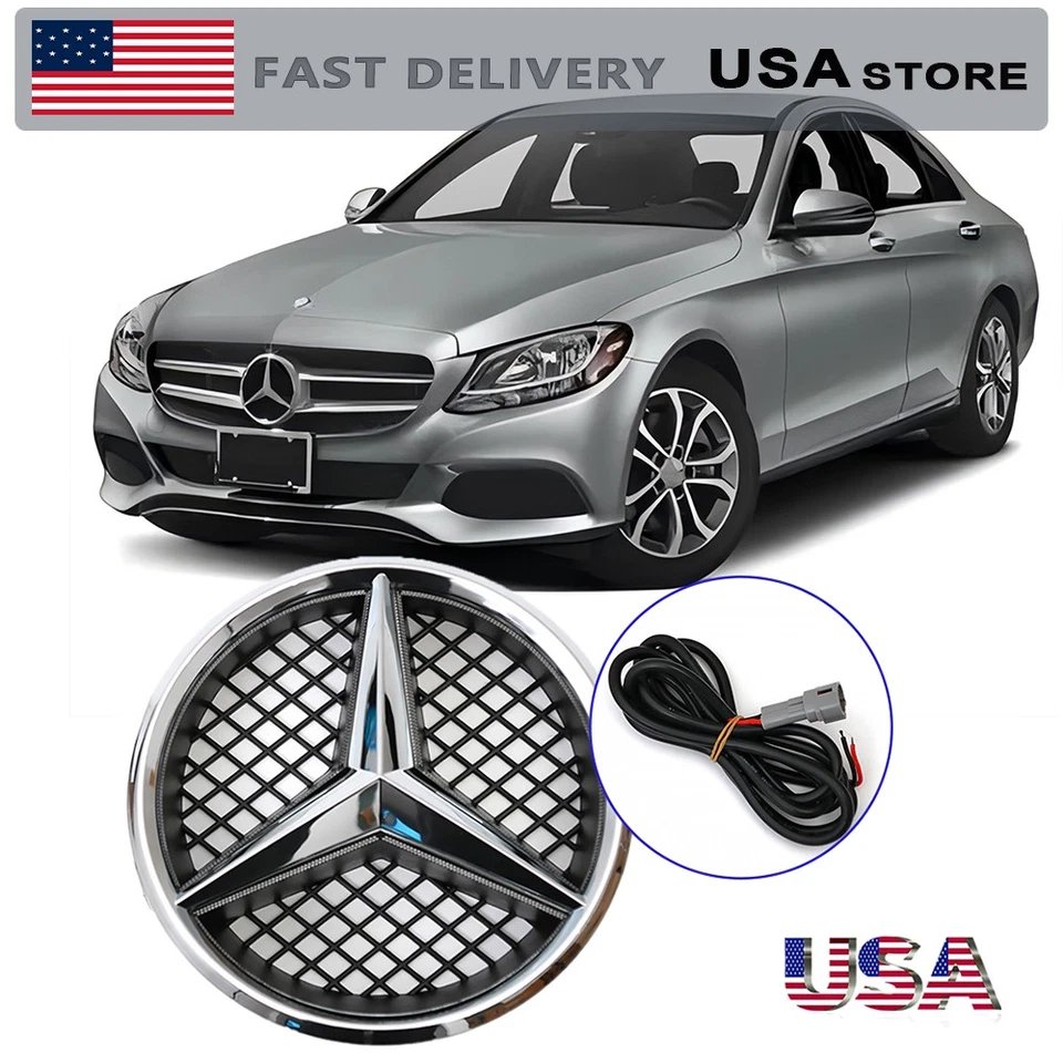 Front Grille LED Star.Badge Fit For Mercedes Benz W245 B160 B180 B200 2006-2013 Foto 2 de 4