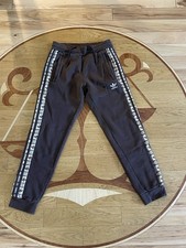 Adidas Originals Brown Jogger Pants Size S Drawstring Elastic Waist