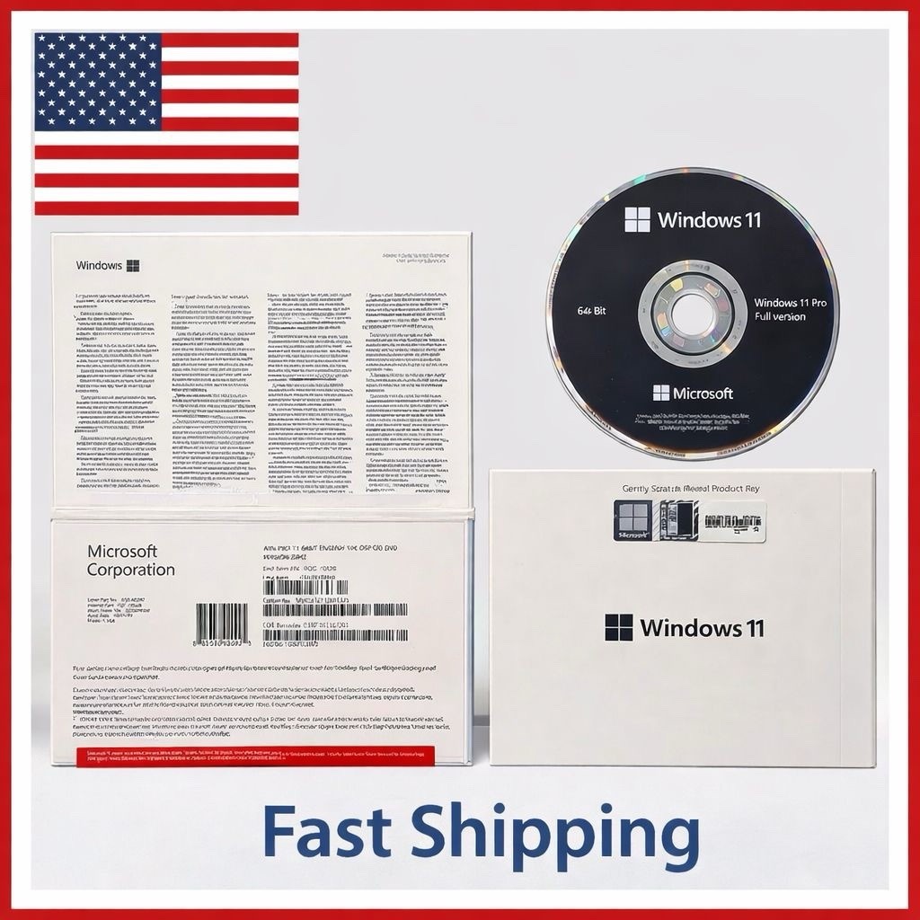 Microsoft Windows 11 Pro 64Bit DVD Factory New Sealed Lifetime license Key