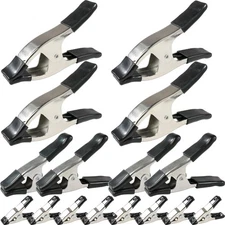 16 PCS Metal Spring Clamps Set Nickel Plated Heavy Duty 2 Inch 4 Inch 6 Inch
