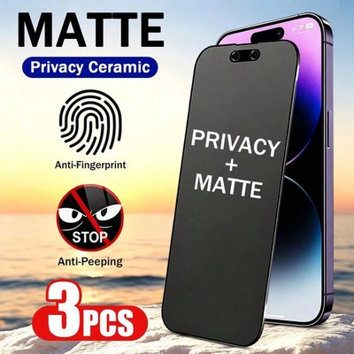 3er Pack matte Datenschutzfolie für iPhone Kratzfest und blendfrei Billig24