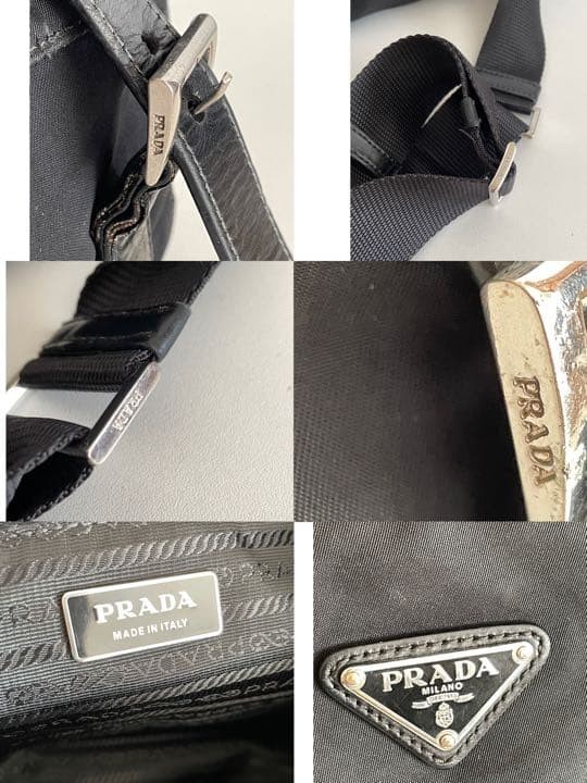 PRADA Nylon Shoulder Bag Black thumbnail 9
