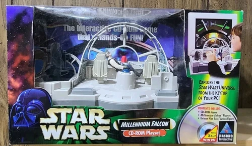 Star Wars Power of Force Millennium Falcon CD-Rom Playset Episode 1 Lite Ups Lot