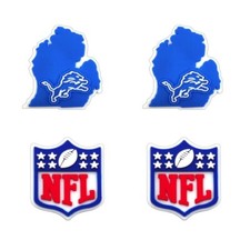 NFL Detroit Lions Football Team For Crocs Shoe Charms Jibbitz - 4 pieces