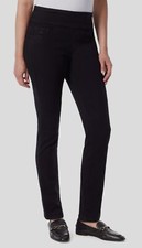 Gloria Vanderbilt Womens' Black Amanda Pull-On Slim Straight Jeans Pants Size 4