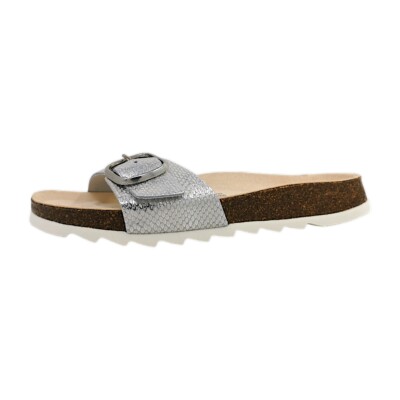 Legero Clear Damenschuhe Pantoletten Fußbett Silber Freizeit