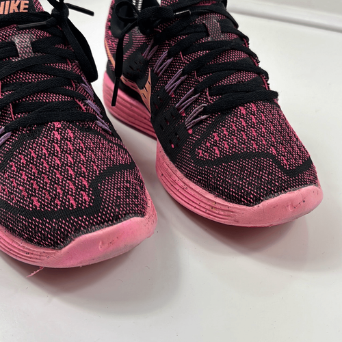 Nike Lunartempo Running Shoes 8 Athletic Black Sunset Pink Fuchsia 705462 008 - Picture 3 of 9