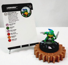 HEROCLIX TMNT Series 4 Unplugged Common 001 Leonardo w/Card