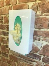 Single Disposable Glove White wall Mounted Dispenser Perspex White