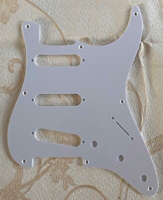 Pick Fits US Fender 57' 8 Screw Strat Style Guitar Pickguard,1 Ply White