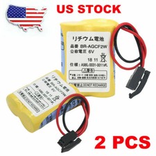 2pcs BR-AGCF2W / A98L-0031-0011 1 6V 2200mAH Battery For FANUC with Plug US