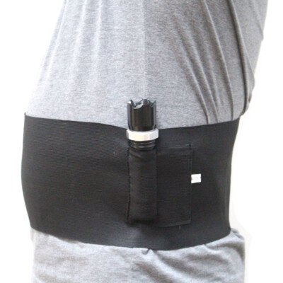 Belly Band Holster For Concealed Carry - Fits 38-50 Waist, Ambidextrous, Holds Gun & Mag (Black)