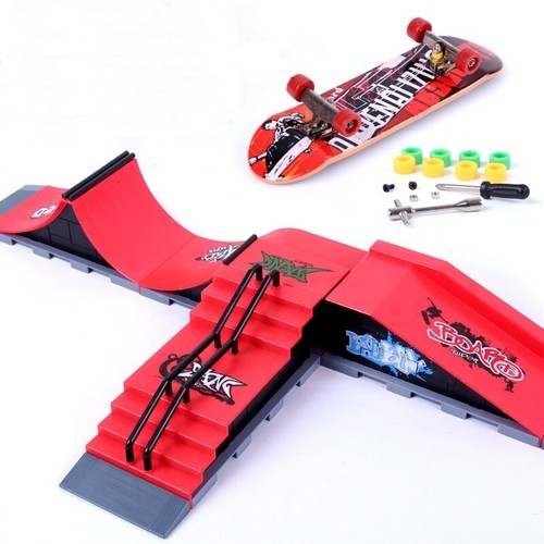 Mini Skatepark Park Rampe für Finger Platte Skateboard Teile Set Kinder