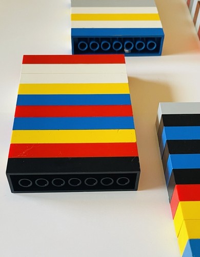 LEGO 2 X 8 STUD BRICK BLACK,YELLOW,WHITE,RED BLUE GREY BRICKS LOT X 50 2x8 8x2 - Picture 3 of 4