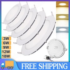 LED Recessed Ceiling Flat Panel Down Light Ultra slim 3W 6W 9W 12W 15W 18W 24W