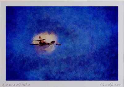 781070 Rockwell B1 B, an Schallschutzwand, mit Dampf Aquarellbild limitierte Auflage A