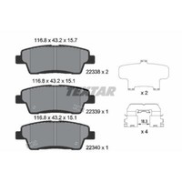 Textar BremsbeläGe Bremsbelegsatz Hinten FüR Hyundai Genesis KIA Quoris K9