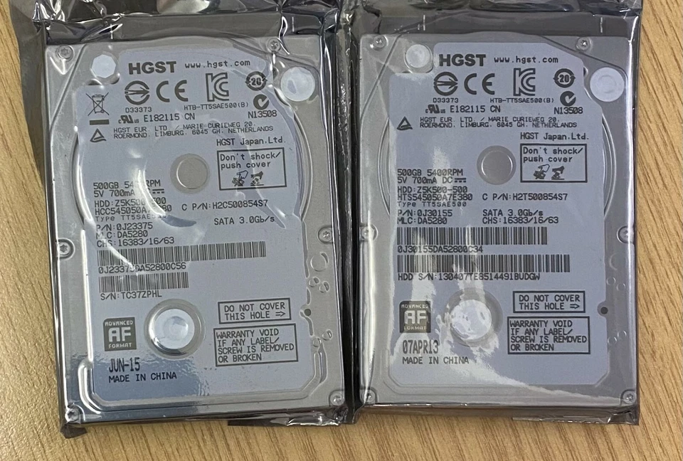New HGST 500GB 2.5" Laptop SATA Hard drive PS3 PS4 HDD 5400rpm, - Image 2 of 3