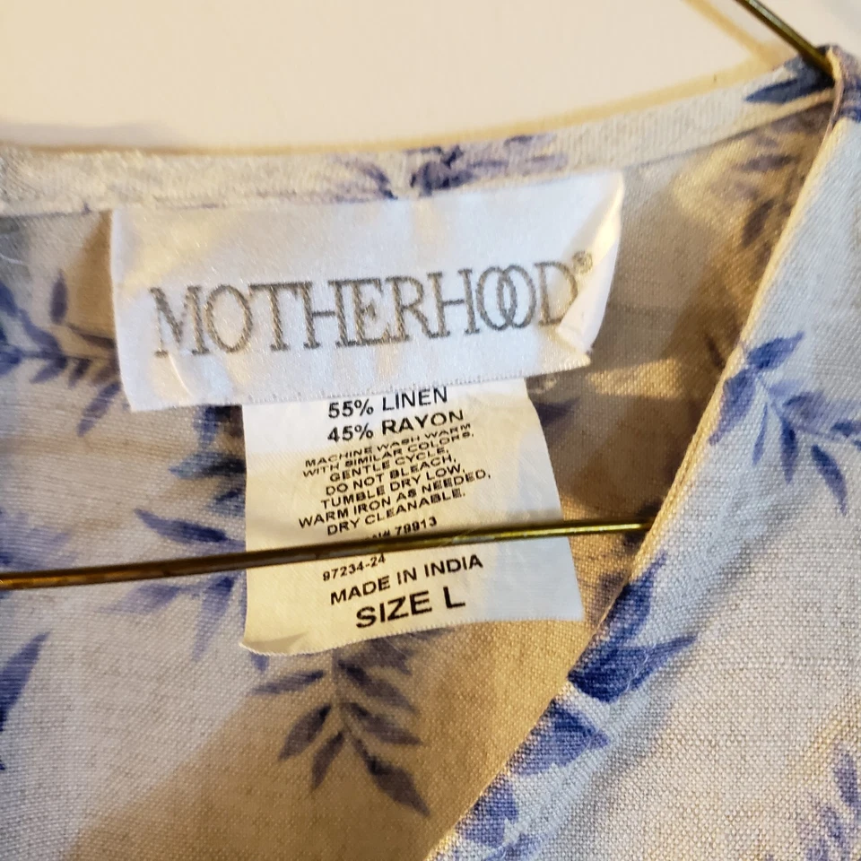 Pretty Nursing/Maternity Dress In Floral Blue & Grey - Image 3 of 4