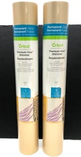 2/rolls Cricut Premium Vinyl Shimmer Permanent Glitter GOLD 12"x48" Indoor craft