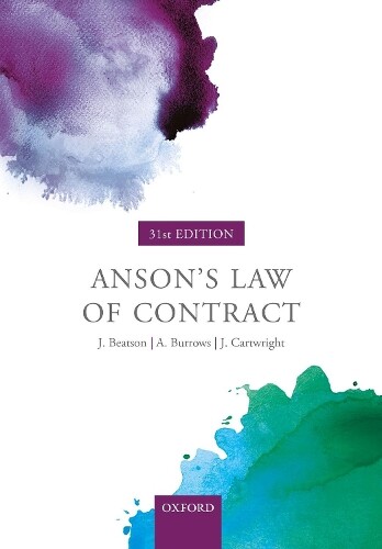 Andrew Burrows FBA QC Hon Jack Beatson FBA John C Anson Law Paperback