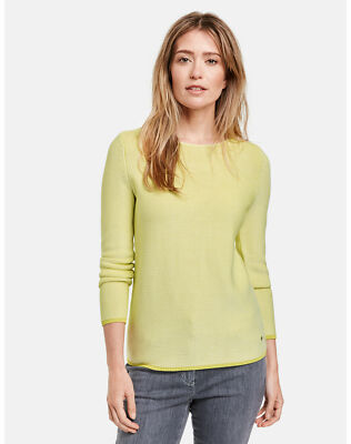 GERRY WEBER Womens Textured Organic Cotton Jumper Sweater Size 40