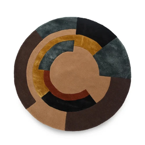 Round Rug, 8 ft Round Rug, Hand Tufted, 9x9, 10x10 Wool Round Carpet, Circle Rug - Image 4 of 4